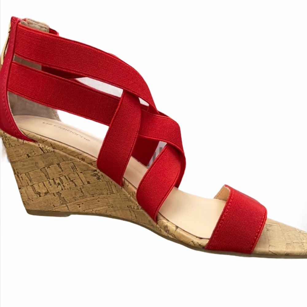 Gently used LIZ Claiborne red wedges.